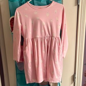 Cat & Jack Pink Ghost Pattern Dress
